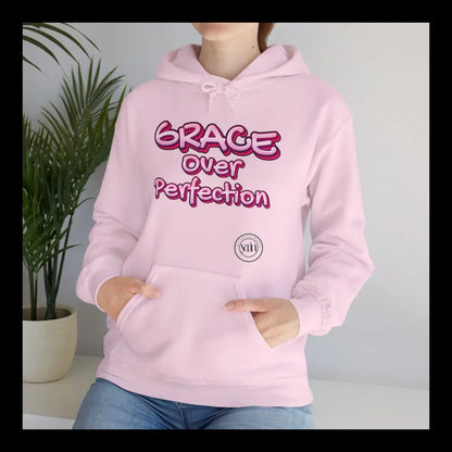 Grace Over Perfection Pink Hoodie