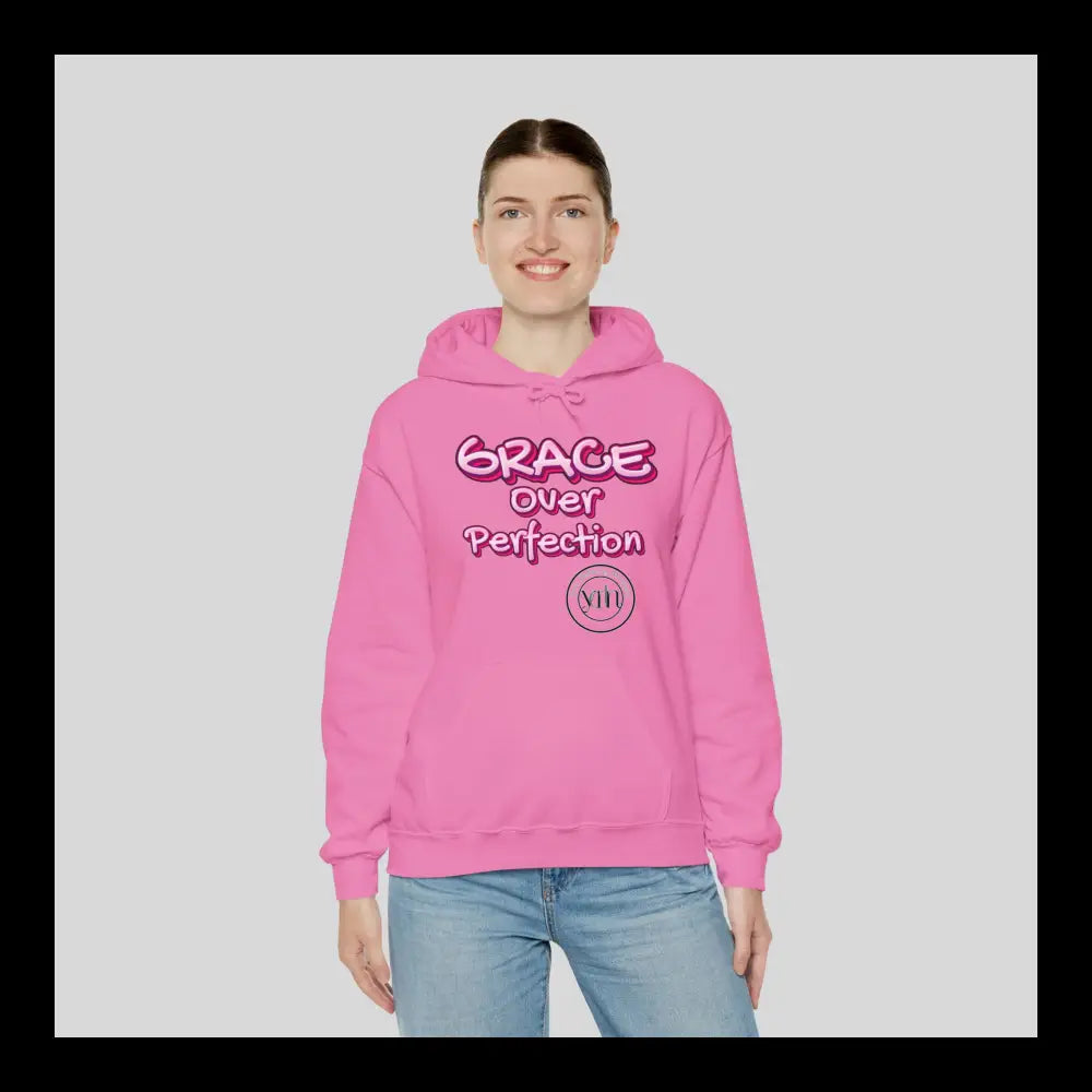 Grace Over Perfection Pink Hoodie