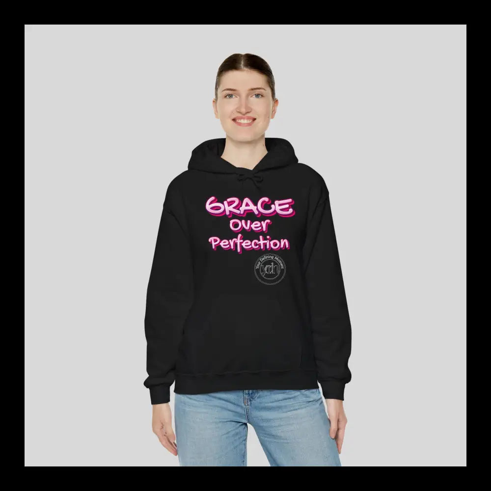 Grace Over Perfection Pink Hoodie