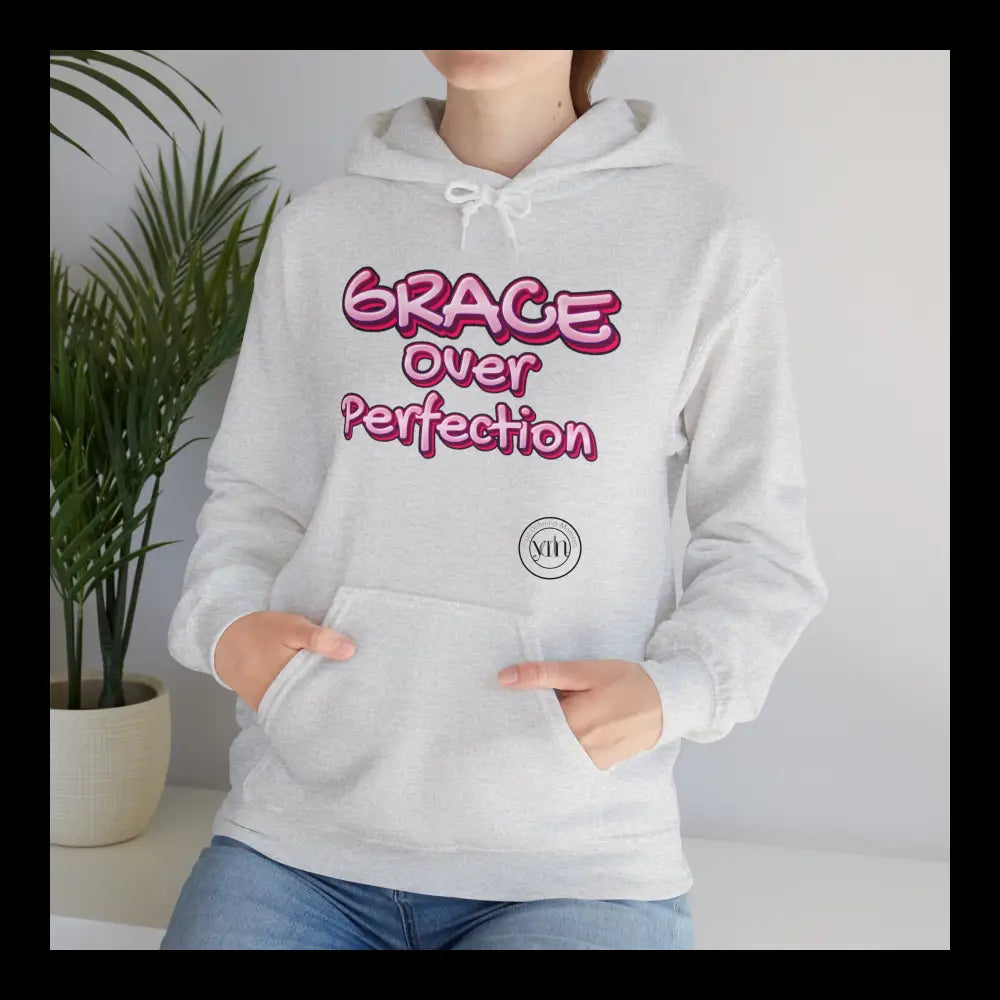 Grace Over Perfection Pink Hoodie