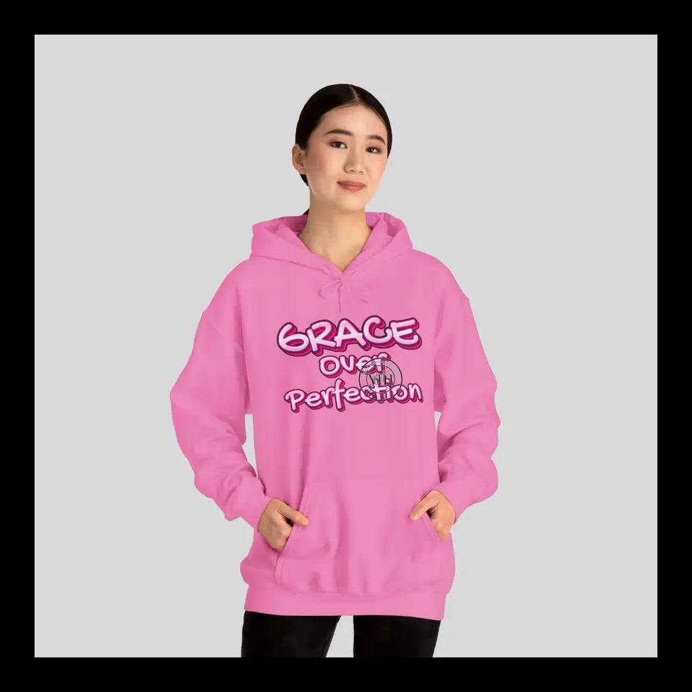 Grace Over Perfection Pink Hoodie Azalea / S