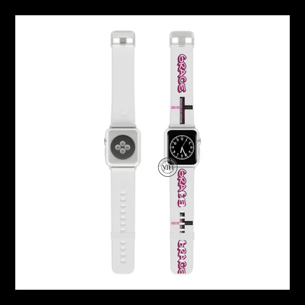 Grace & Strength Apple Watch Band Design 7.5’’ × 0.75’’ / 38 - 40 Mm Silver Accessories