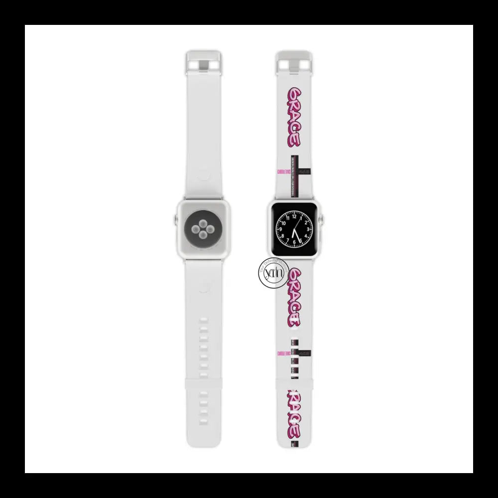 Grace & Strength Apple Watch Band Design 8’’ × 0.75’’ / 38 - 40 Mm Silver Accessories