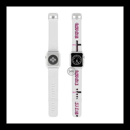 Grace & Strength Apple Watch Band Design 8’’ × 0.75’’ / 38 - 40 Mm Silver Accessories