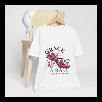 Grace & The Race Against Cancer Awareness Jersey Short Sleeve Tee T-Shirt