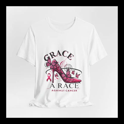 Grace & The Race Against Cancer Awareness Jersey Short Sleeve Tee T-Shirt