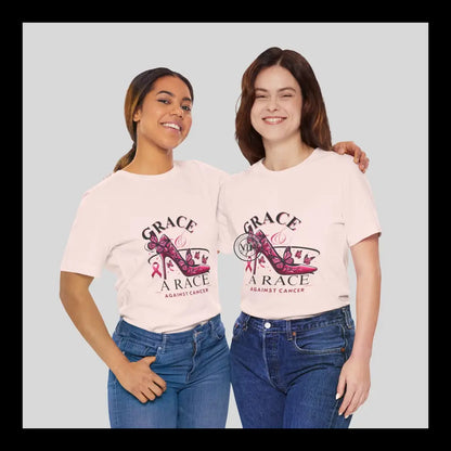 Grace & The Race Against Cancer Awareness Jersey Short Sleeve Tee T-Shirt