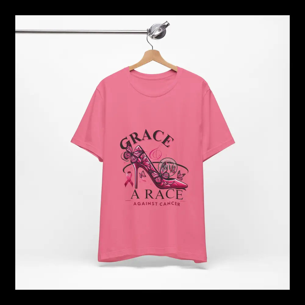 Grace & The Race Against Cancer Awareness Jersey Short Sleeve Tee T-Shirt