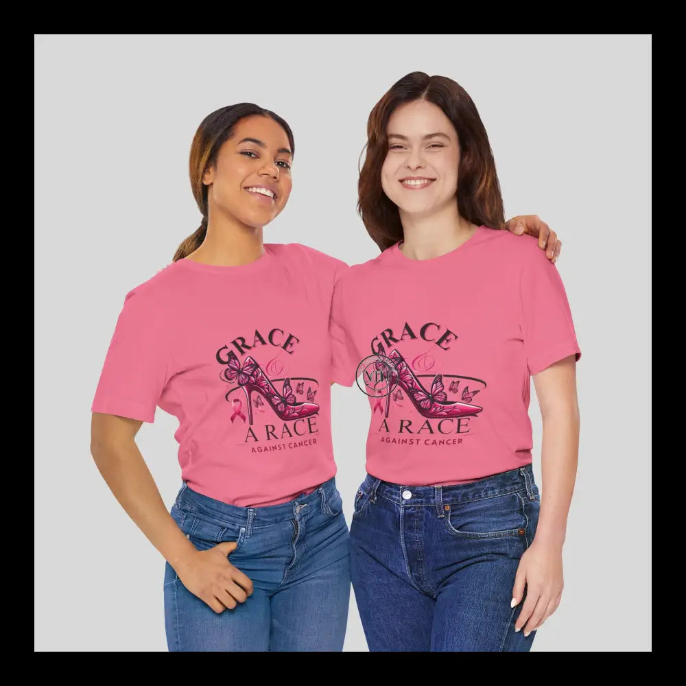 Grace & The Race Against Cancer Awareness Jersey Short Sleeve Tee T-Shirt