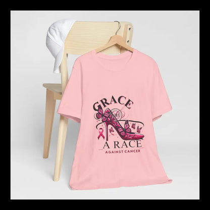 Grace & The Race Against Cancer Awareness Jersey Short Sleeve Tee T-Shirt