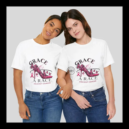 Grace & The Race Against Cancer Awareness Jersey Short Sleeve Tee T-Shirt