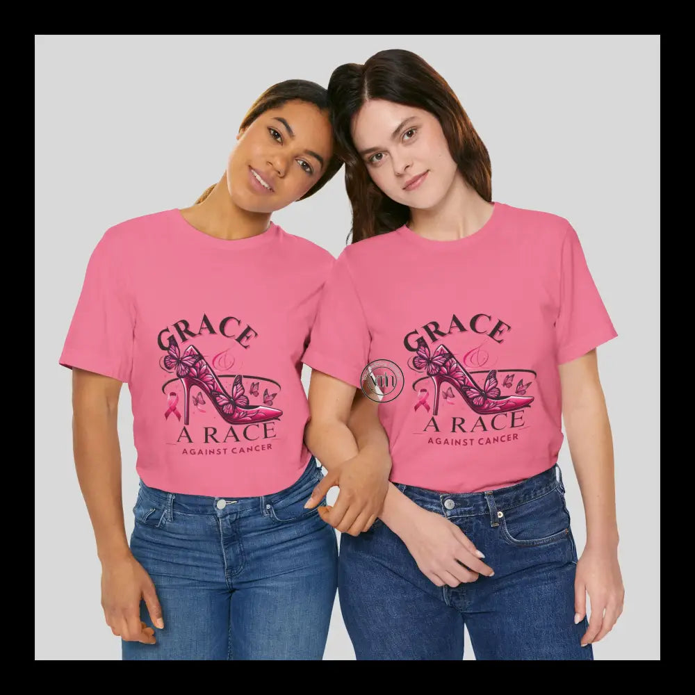 Grace & The Race Against Cancer Awareness Jersey Short Sleeve Tee T-Shirt