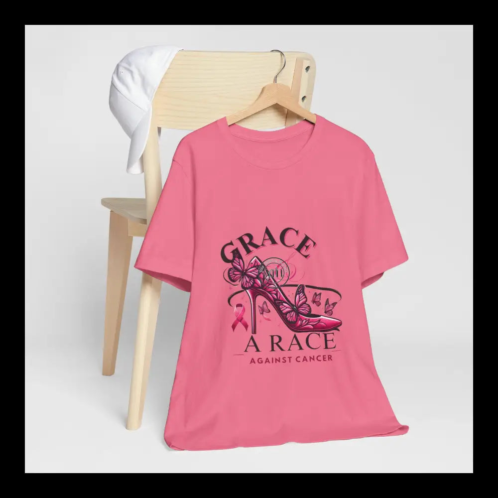 Grace & The Race Against Cancer Awareness Jersey Short Sleeve Tee T-Shirt