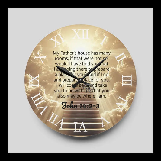 Heavenly Promise Acrylic Wall Clock 10.75’’ × (Round) Home Decor