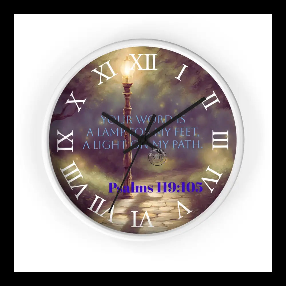 Path Of Light Wall Clock White / Black 10’’ Home Decor