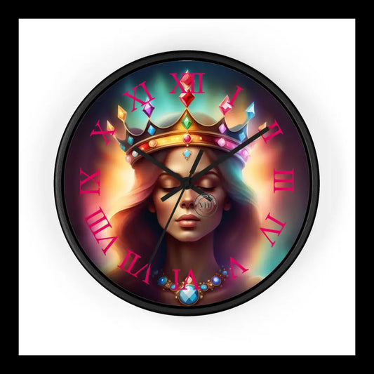 Queen Of Grace Wall Clock Black / 10’’ Home Decor