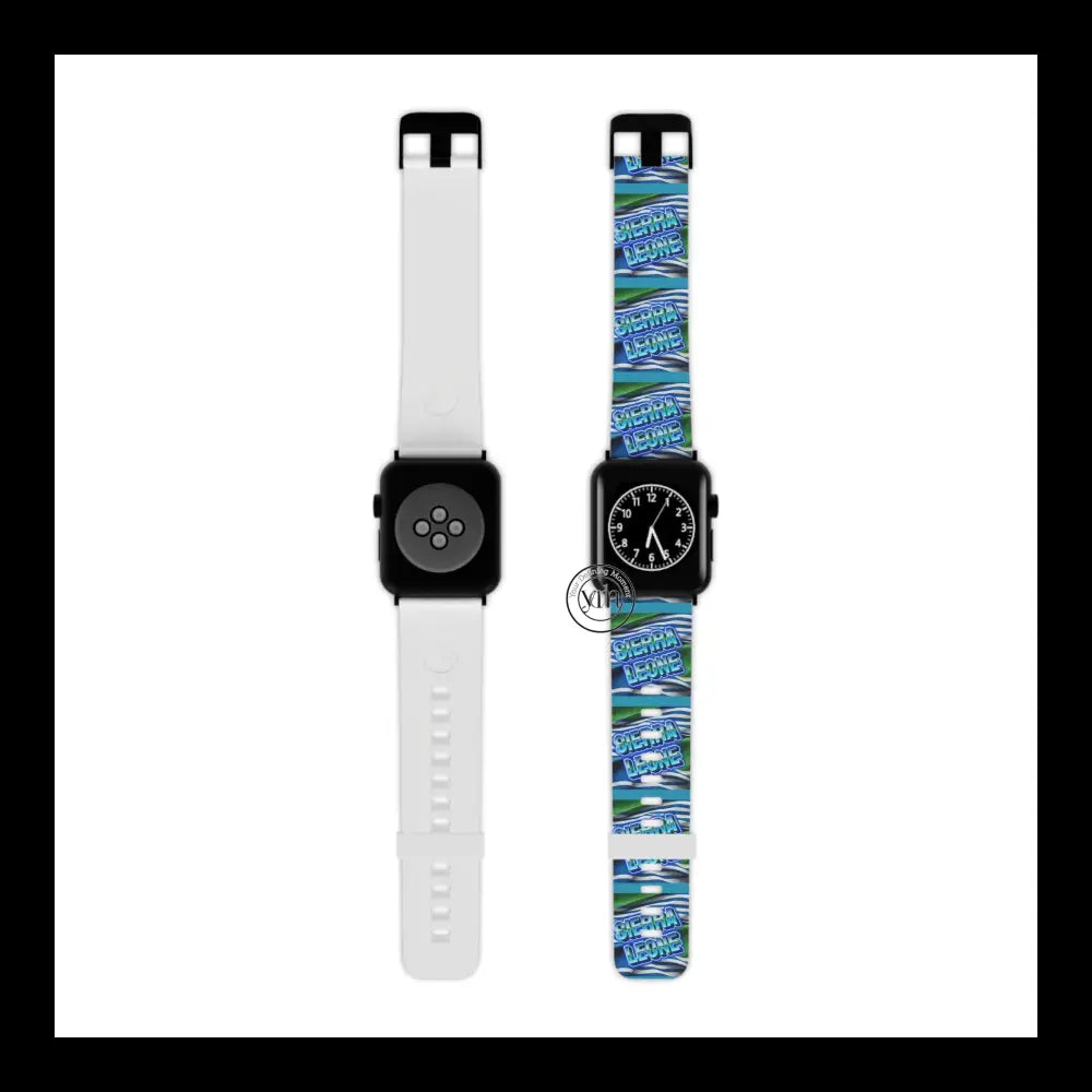 Sierra Leone Pride Apple Band Design 7.5’’ × 0.75’’ / 38 - 40 Mm Black Accessories