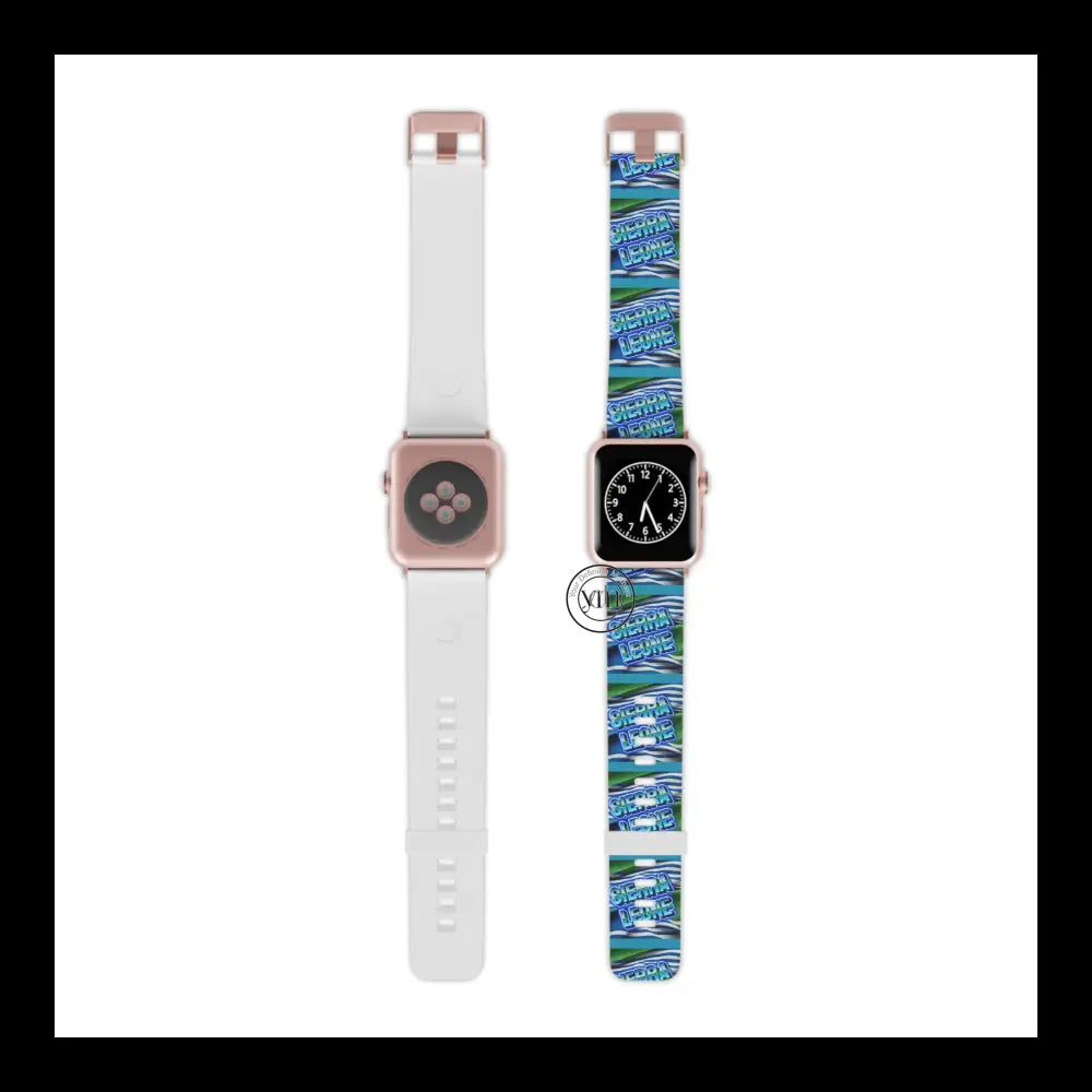 Sierra Leone Pride Apple Band Design 8’’ × 0.75’’ / 38 - 40 Mm Rose Gold Accessories