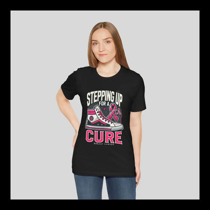 Stepping Up For A Cure Jersey Short Sleeve Tee T-Shirt